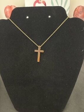 Gold PlatedCross Pendant Necklace for Women NWT